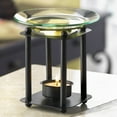 thumbnail image 2 of Home Decorative Matte Black Modern Metal with glass dish Oil Warmer, 2 of 2
