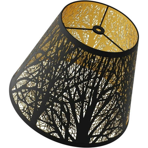 Medium Lamp Shades For Table Lamp,SWAIFDEE Floor Lamp Shade For Living Room And Bedroom. 6x10x7.5inch. Black Lampshades Replacement