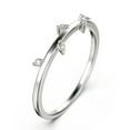 thumbnail image 2 of 0.10ct Round 5 Stone Diamond Moissanite 10k White Gold Matching Band, 2 of 4