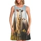 thumbnail image 1 of Disketp Cute Prairie Sheep Herd para Vestido sin Mangas para Mujeres, Vestidos de Verano para Mujeres, Casual y Holgado para la Playa, 1 of 7