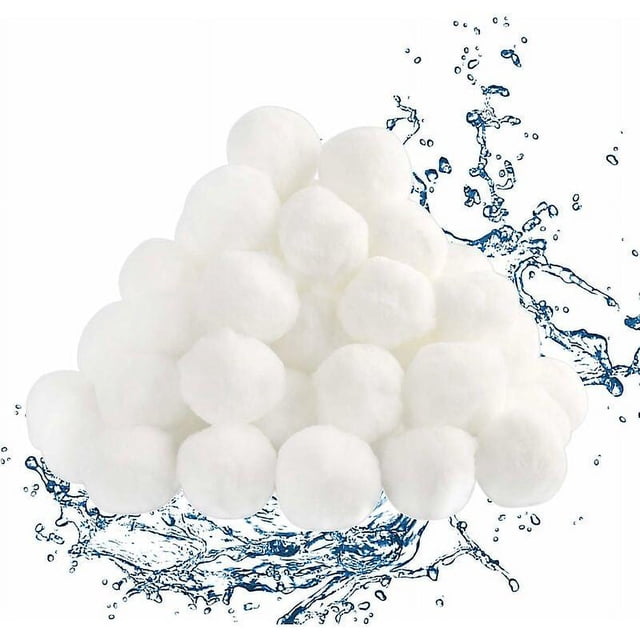 Bolas de filtro para piscina 200 g, bolas de filtro reutilizables, bolas de filtración(blanco)