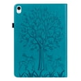 thumbnail image 6 of SaniMore Wallet Case for iPad 10th Generation 10.9" 2022, PU Leather Case Embossed Tree Shockproof TPU Shell Card Slots Pen Holder Hand Rope Anti-slip Strip Kickstand Case, Blue, 6 of 12