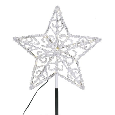 12 Beaded Iced Star Christmas Tree Topper 12 Beaded Iced Star Christmas Tree Topper