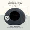 thumbnail image 6 of MEOWFIA Cat Bed for Medium Cats - Wool Cat Cave Bed - Slate Grey, 6 of 8