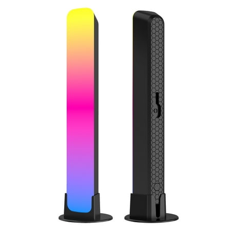 

OOKWE 2 Pieces Creative Atmosphere Light Music Sensor Light RGB Voice-Activated Pickup Rhythm Light for Recreation Place