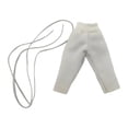 thumbnail image 3 of Pantalones deportivos para hombre, a escala 1:18, de pierna ancha y largos, con figura atlética. blanco, 3 of 7