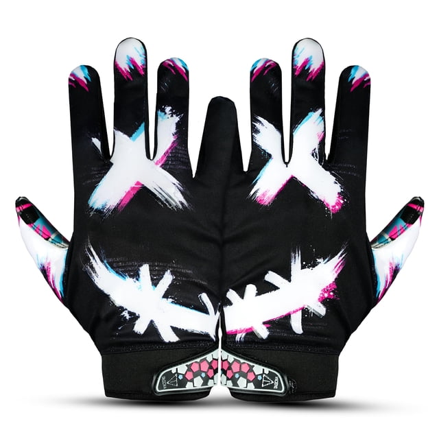 Guantes de fútbol americano TAQCHA Pro Elite con agarre adherente, adulto talla grande