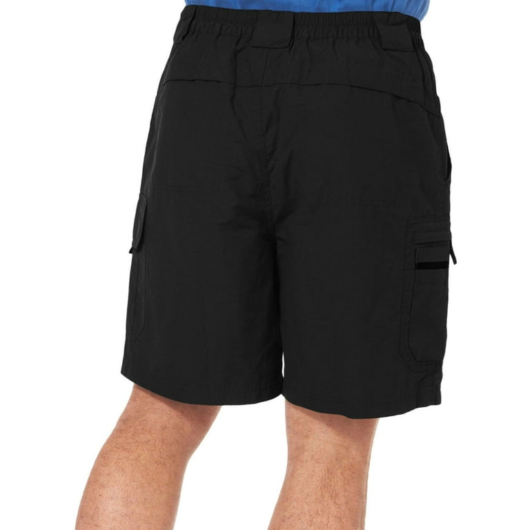 Reel Legends Mens Tarpon Quick Dry 7'' Cargo Shorts X-Large Black