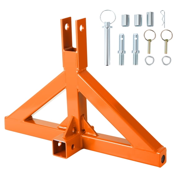 3-in-1 Quick Hitch for Cat 1 Tractors - Heavy Duty 3-Point Hitch with 2" Receiver & Drawbar