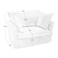 thumbnail image 6 of Set of 2 Slipcovered Armchairs,Deep Seat Accent Chair Set for Living Room, Reading Room, Bedroom and Working Spaces,Armchair Sets with Large Soft Pillows,Chenille Fabric,Black, 6 of 9
