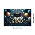 thumbnail image 3 of Graduation Party Supplies Congrats Grad Banner Backdrop Background with Balloons and Confetti Decorations for Graduation Ceremony Celebration Classroom Event, 3 of 4