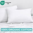 thumbnail image 2 of ROYALE LINENS 300 Thread Count 100% Long Staple Combed Cotton Pillowcases Set of 2 - Ultra Soft - King Bed Pillow Cover - 20"x40" - Breathable, Cool & Crisp Percale White Pillow Cases (King, White), 2 of 9