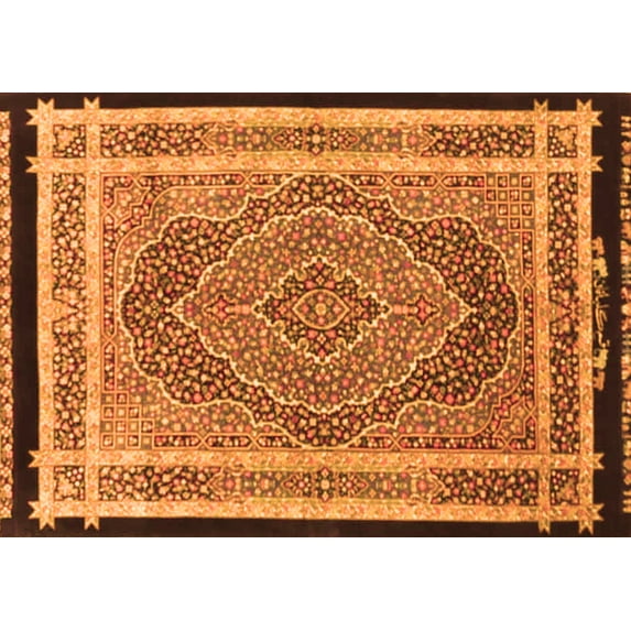 Ahgly Company Indoor Rectangle Persian Orange Traditional Area Rugs, 7' x 9'