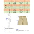 thumbnail image 3 of Hanna Nikole Women Plus Size Casual Buttons Shorts Elastic High Waist Comfy Beach Sport Shorts with Pockets, 3 of 7