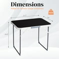 thumbnail image 6 of Ktaxon 2.3' Outdoor Portable Aluminum Camping Picnic Table, Metal Folding Dining Table,  Use for Camping Party Wedding Garden Commercial Entertaining Events, Woodgrain, 6 of 9