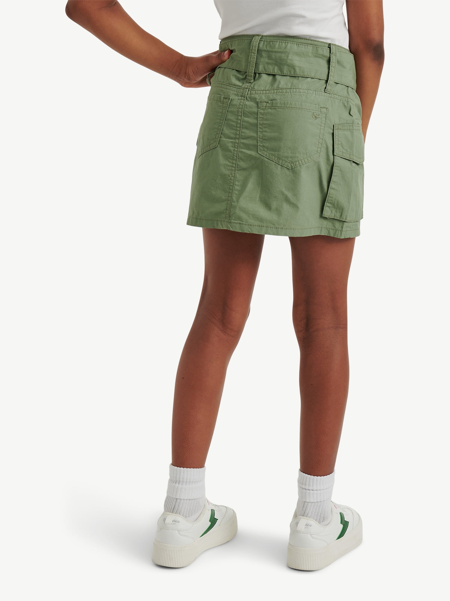 Justice Girls Cargo Skirt with Belt, Sizes 6-18, Slim & Plus
