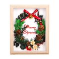 thumbnail image 2 of onlyliua para Interior/Exterior Manual de Decoraciones Decorativas Navideñas para Hacer Uno Mismo Marco de Fotos con Flores Secas para Padres E Hijos Arreglo Floral Flor Eterna, 2 of 6