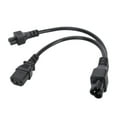 thumbnail image 2 of IEC 320 C6 Male To C13 C5 Female Power Cord, High Efficiency Insulating Y Split Power Adapter Secure Connection  for Laptops Speakers Monitors, 2 of 8