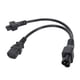 thumbnail image 2 of Cable De Alimentación IEC 320 C6 Macho A C13 C5 Hembra, Enchufe De Alimentación Divisor En Y 1 En 2 Salidas Aislante Impermeable Resistente Al Calor Para Portátiles, Altavoces Y, 2 of 7