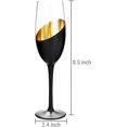 thumbnail image 5 of 4-pack Black Stemmed Champagne Flutes - 8oz Wedding/party Glassware, 5 of 5