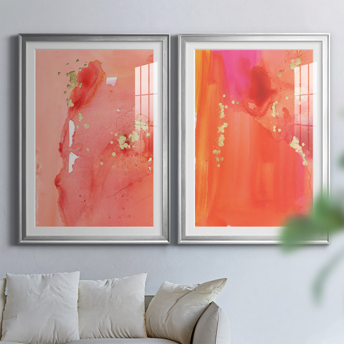 Wexford Home Mythological I Premium Framed Print, 18.5" x 24.5" - Ready to Hang, Silver (Set of 2)