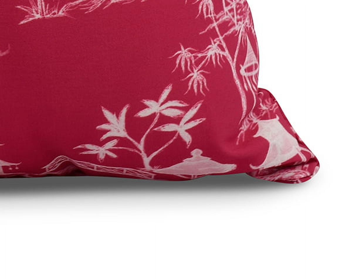 16 x 16 inch, Chinapezka Floral Print Pillow, Pink/Fushcia