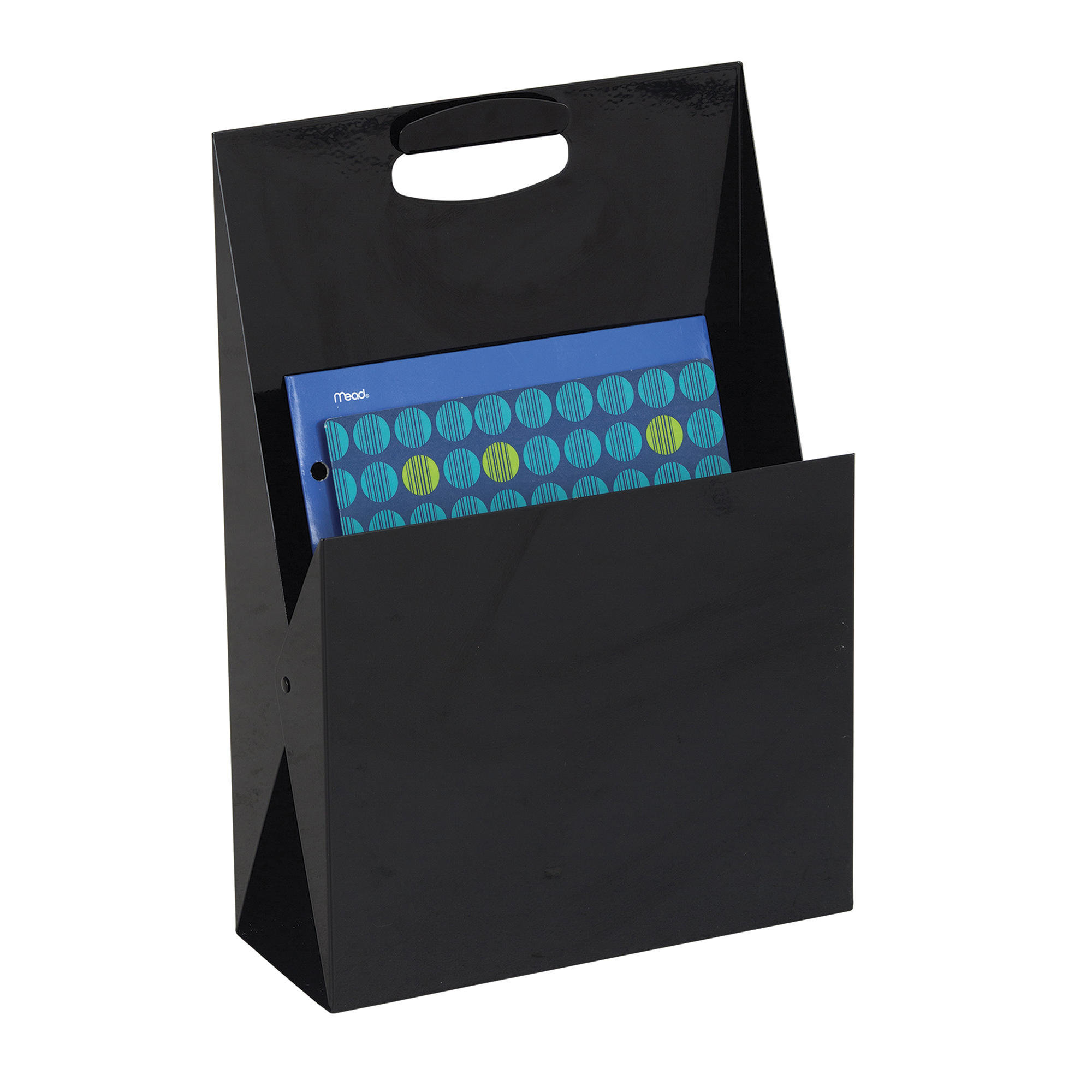 3160BL Office Work MultiFunctional Portable Steel File Tote & Black