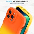 thumbnail image 4 of for iPhone 13 Pro Max Case Gradient Silicone Case with Wireless Charger, Wave Edge Soft Back Cover with Screen Protector Cover for Girls Women -Orange Yellow, 4 of 6