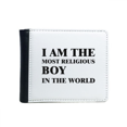 thumbnail image 1 of I Am The Religious Boy Flip Bifold Faux Leather Wallet  Multi-Function Card Purse, 1 of 4