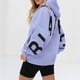 thumbnail image 4 of Fashiona Sudadera con capucha y estampado de letras para mujer, 4 of 6