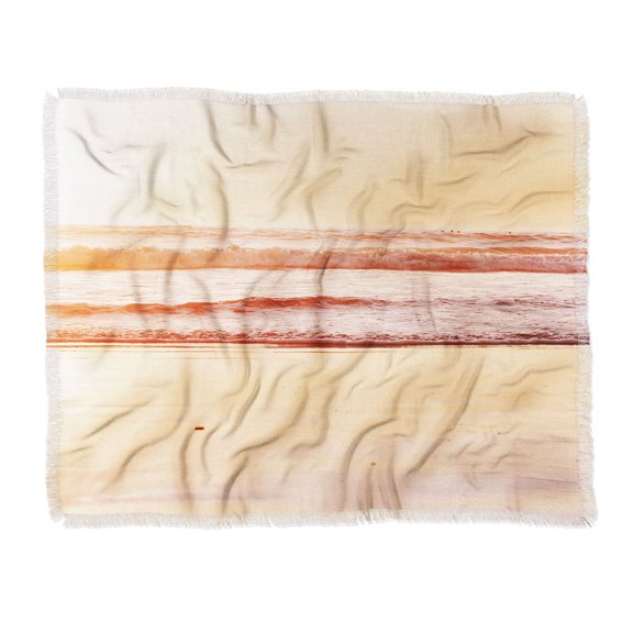 Society6 Bree Madden Sunset Tangerine Woven Throw Blanket