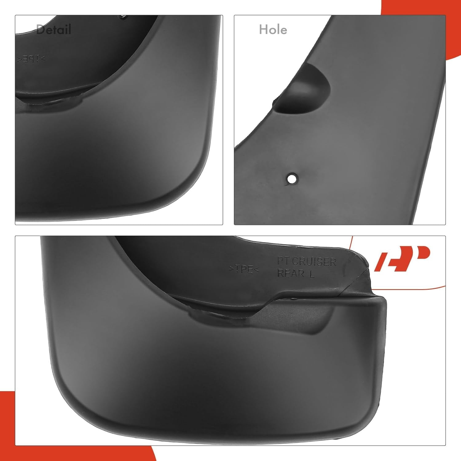 A-Premium Splash Guard Mud Flaps Replacement for PT Cruiser 2001-2010 Rear Side 2-PC Set