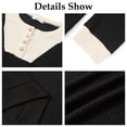 thumbnail image 5 of Shine Up Patchwork Sweatshirts for Women V Neck Long Sleeve Shirts Casual Pullover Tops, 5 of 8