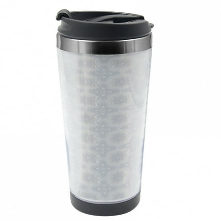 

Celtic Travel Mug Retro Floral Celtic Art Steel Thermal Cup 16 oz by Ambesonne