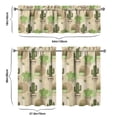 thumbnail image 6 of Desert Plant Kitchen Curtains Set of 3, 27.5x36in Polyester Short Drapes with Succulent and Cactus Print, Ideal for Kitchen, RV, or Seasonal Home Decor, 6 of 6