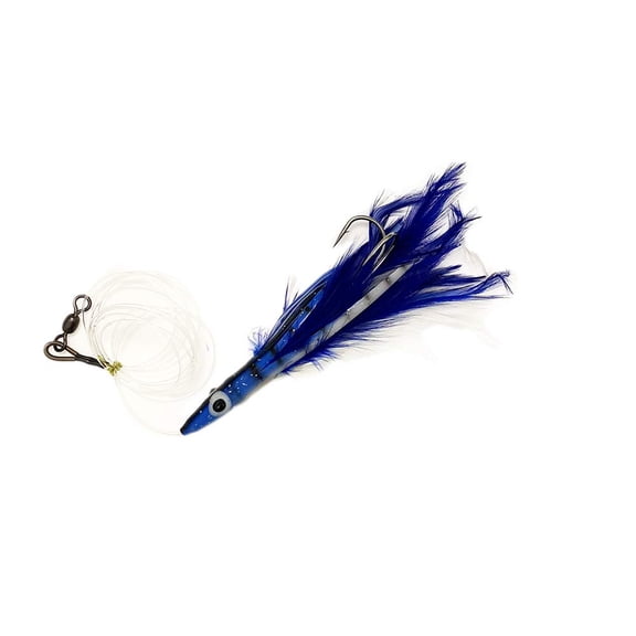 4.5" Tuna Clone Feather Rigs - Blue/White - 6 pcs - Item # 119