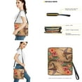 thumbnail image 3 of ZUXONGSY Hummingbird Hibiscus Print Casual Bucket Bag Tote Purse Set for Women, Fashion Shoulder Bag with Leather Wallet for Daily Use Travel, 3 of 4
