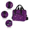 thumbnail image 5 of Insulated Crossbody Lunch Bag 10L Lunch Tote with Adjustable Shoulder Strap for Work Office Picnic Little Butterfly and Rose, 5 of 6