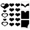 thumbnail image 3 of 14pcs Acrylique Miroir Coeur Forme Mur Autocollant Amour Acrylique Miroirs Autocollant, 3 of 8