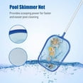 thumbnail image 4 of Amdohai Pool Skimmer Net with Telescopic Pole Removal Leaf Rake Swimming Pool Ponds Fast Cleaning Tool with Heavy-Duty Aluminium Frames Mesh Nets, 4 of 8