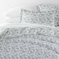 thumbnail image 4 of Noble Linens Navy Coarse Paisley Print 3-Piece Duvet Cover Set, King/Calking, 4 of 10