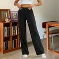thumbnail image 3 of Yoga Pants for Women 2026 Trendy Elastic High Waist Stretch Straight Leg Casual Loose Slacks Work Pants, 3 of 5