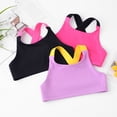 thumbnail image 4 of GYRATEDREAM Girls Sprots Bra Seamless Training Bra Girls Dance Yoga Run Tank Racerback Crop Sleeveless Sprots Top for 8-9 Years, 4 of 6