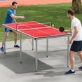 thumbnail image 2 of 6X3ft Mid-Size Table Tennis Tables,Portable Ping Pong Table Game with Net, 2 Paddles & 3 Balls for Indoor/Outdoor Use, 2 of 7