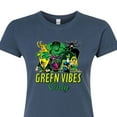thumbnail image 3 of Marvel - St. Patrick's Day Green Vibes Only - Juniors Fitted Graphic T-Shirt, 3 of 5