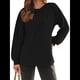 thumbnail image 2 of Camisas de Larga para Mujer, Blusas de Encaje, Ropa Informal de Negocios, Moda de Otoño, Blusas Tejidas Y2k Negro L, 2 of 8