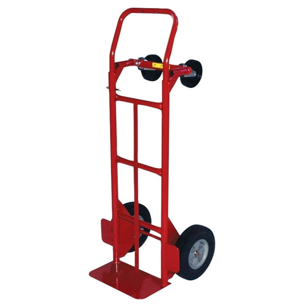 Convertible Hand Trucks, 600 lb Cap., 8 in x 14 in Base Plate, Flow