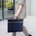 thumbnail image 1 of Feltree Business Briefcase Men's Cloth Portable File Bag A4 Waterproof Office Data Bag, 1 of 8
