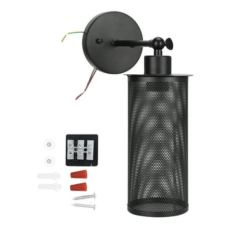 

2024 E27 Wall Lamp Vintage Wrought Iron Adjustable Light for Restaurant Bar Bedroom Cafe AC85-265V