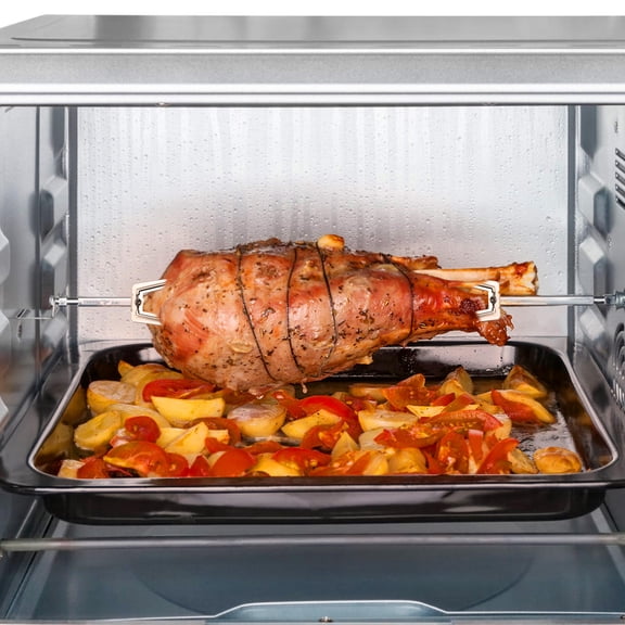 IBASETOY 6 Sets of Oven Roasting Chicken Forks Silver Rotisserie Meat Forks for Barbecue Cooking